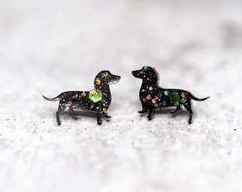 Dachshund Studs, Dachshund Earrings, Wiener Dog Earrings