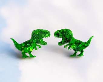 Large T-Rex Studs, T-Rex Earrings, Dinosaur Earrings, Dinosaur Studs
