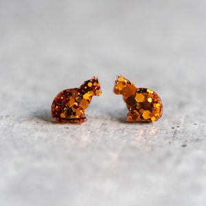 Cute Sitting Cat Earrings, Cat Studs, Kitty Earrings, Cat Lady Earrings