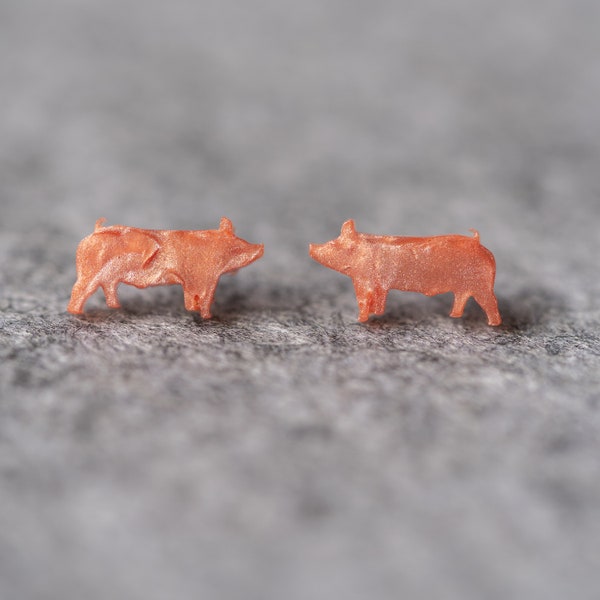 Vintage 9ct Gold Pig Stud Earrings