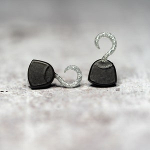 Pirate Hook Earrings, Halloween Studs, Pirate Earrings