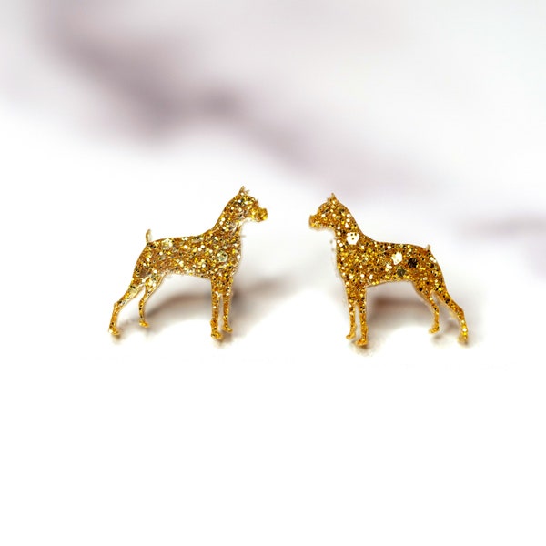 Little Boxer Earrings, Boxer Dog Earrings, Boxer Jewelry, Dog Breed Jewelry