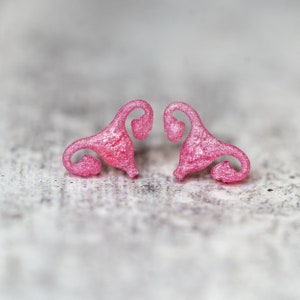 Uterus Earrings, Uterus Studs, Feminist Earrings, Pro Choice Jewelry, Pro Roe Earrings - Custom Colors Available