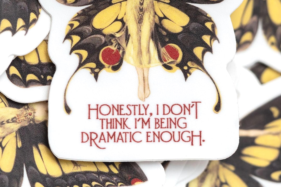 Dramatic Butterfly Woman Sticker: Waterproof Vinyl Laptop Decal - Etsy