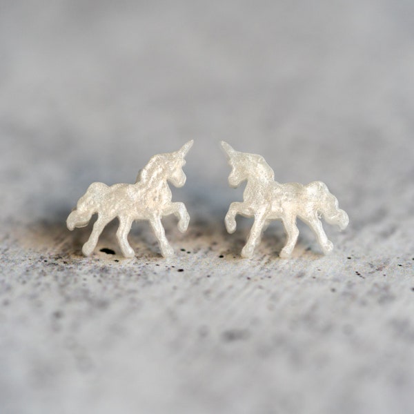 Magical Little Unicorn Earrings, Unicorn Studs