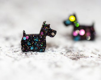 Tiny Scottie Dog Earrings, Scottish Terrier Earrings, Westie Earrings