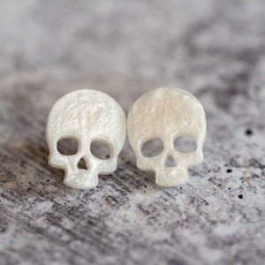 Skull Earrings, Skull Studs, Halloween Earrings