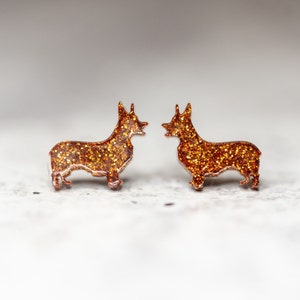 Adorable Corgi Earrings, Corgi Studs, Dog Earrings