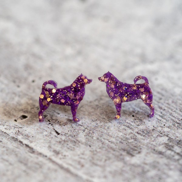 Husky Earrings, UW Husky Studs, University of Washington Earrings, UW Pride, Husky Pride