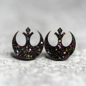 Rebel Earrings, Rebel Studs, Space Earrings, Three Sizes Available