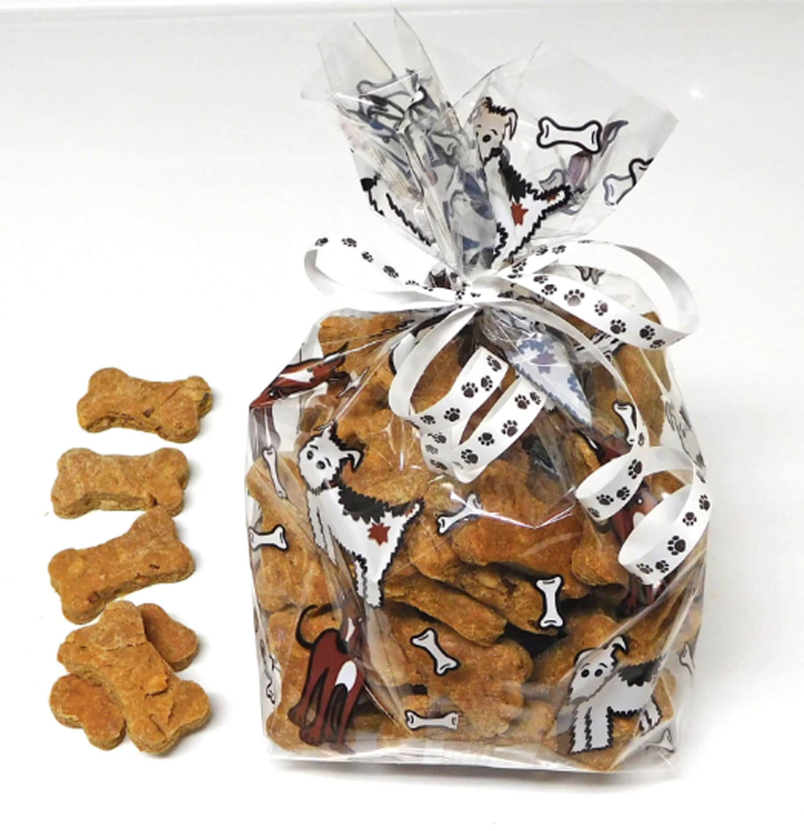 Terwoofic Bag of 60 Small Dog Biscuits, Crunchy Allnatural Homemade