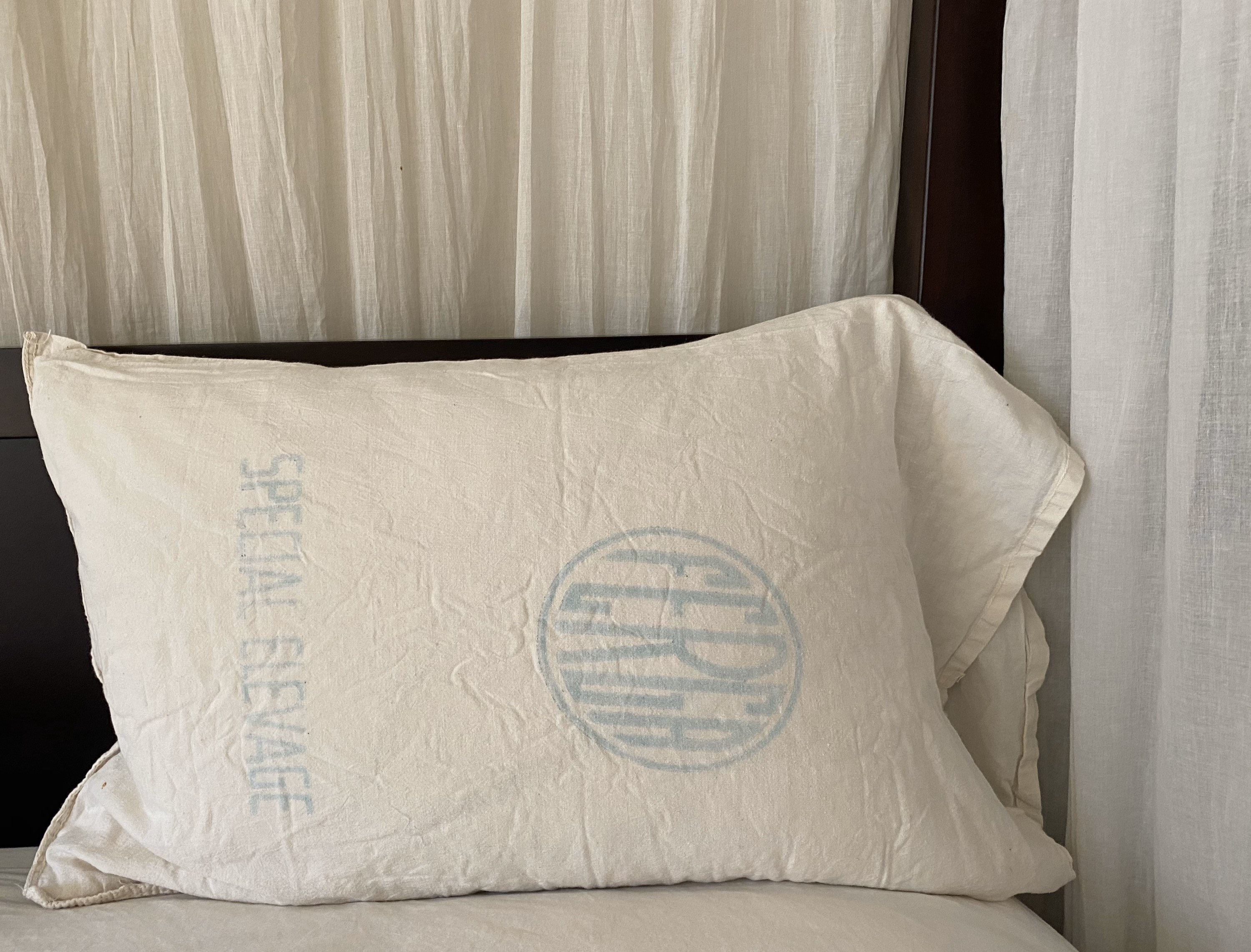 Vintage French pillowcase. 100 cotton. Bedding. Home decor. Etsy