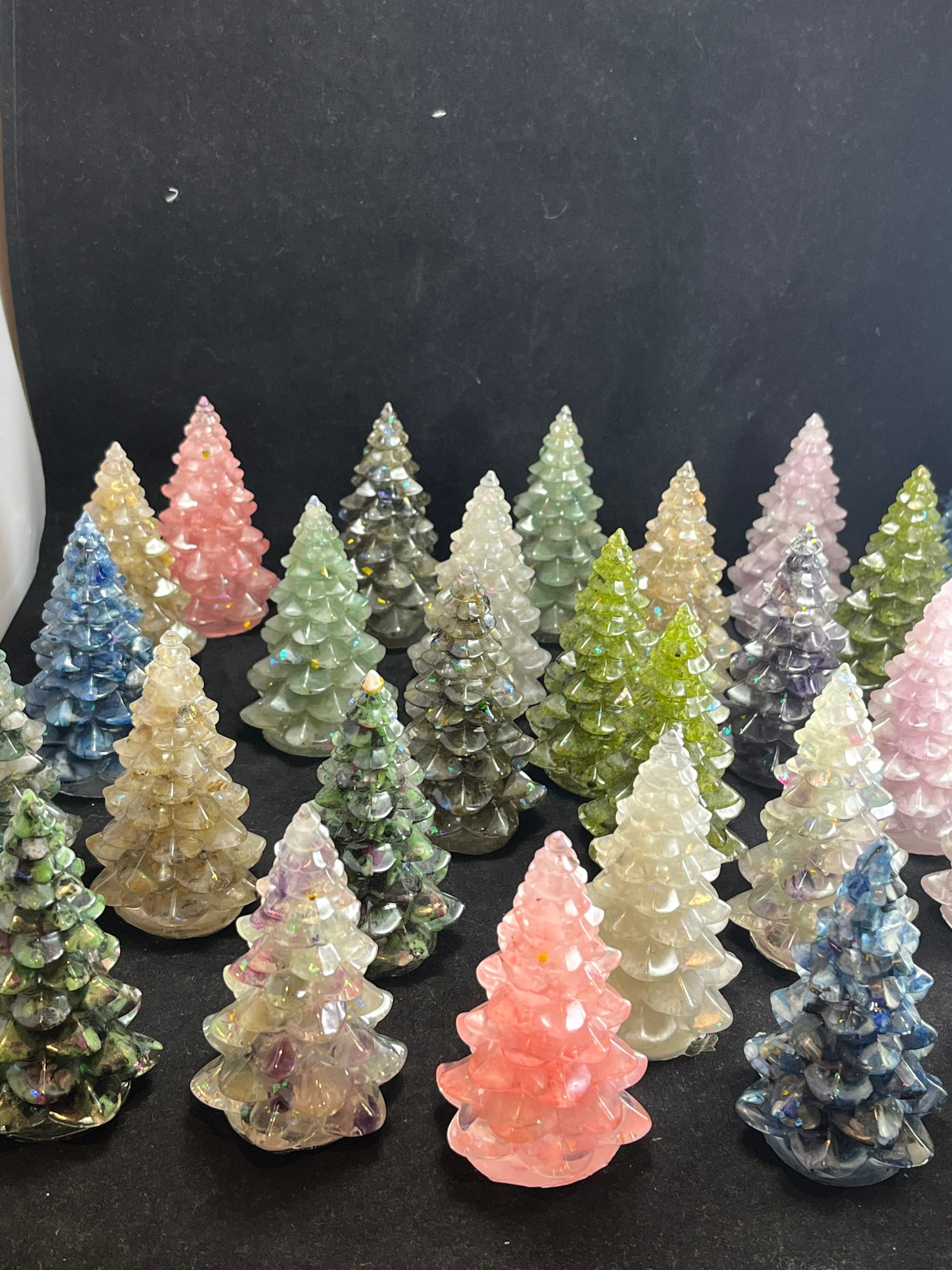 Crystal Christmas Trees/chip Filled Christmas Tree/crystal Etsy