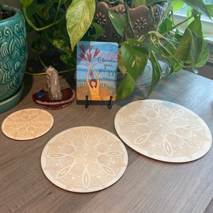 Mandala Crystal Grids/Wood Grids/Meditation/Free Mini Crystal E3058