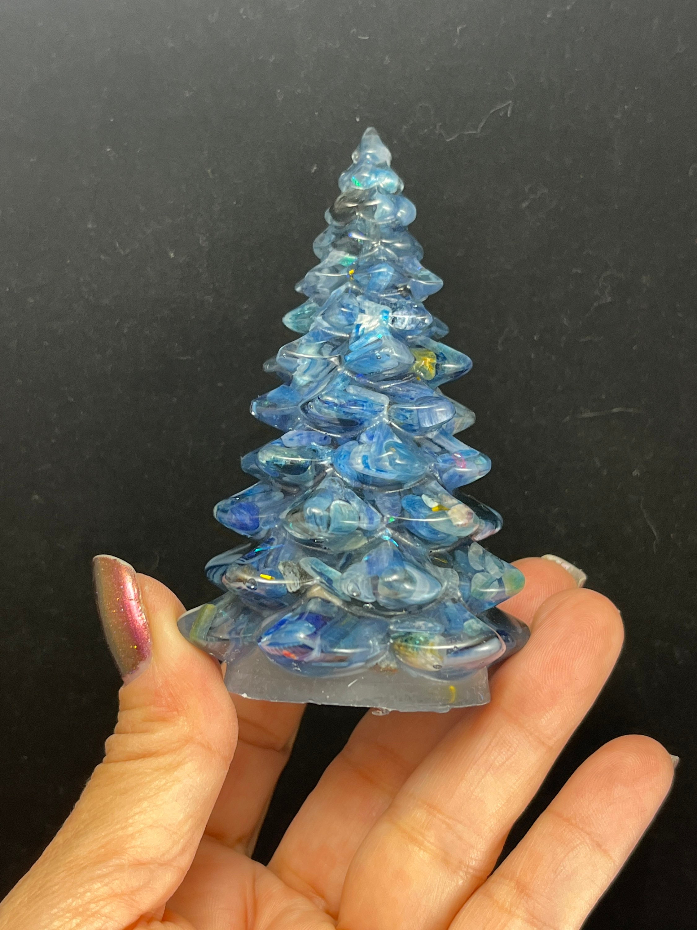 Crystal Christmas Trees/chip Filled Christmas Tree/crystal Etsy