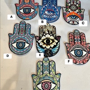 Hamsa Hand Coasters/ Hamsa/ Good Luck/Protection E2919