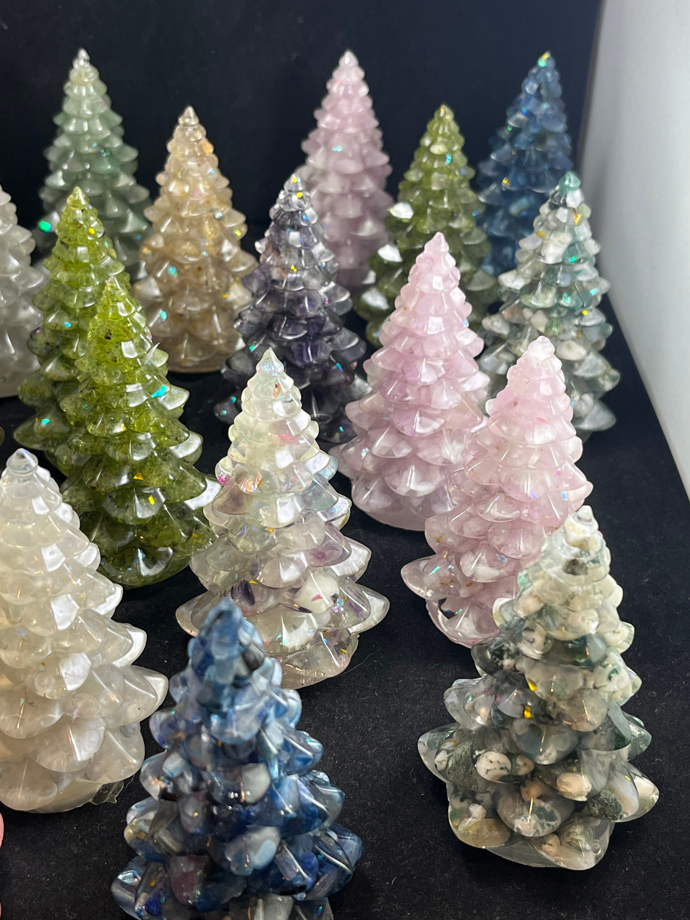 Crystal Christmas Trees/chip Filled Christmas Tree/crystal Etsy