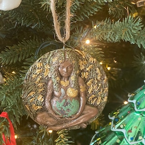 Lovely Mother Earth Gaia Christmas Ornament/Goddess/Sun Moon Goddess/Gaia/Christmas Ornament Goddess Gaia/E3126