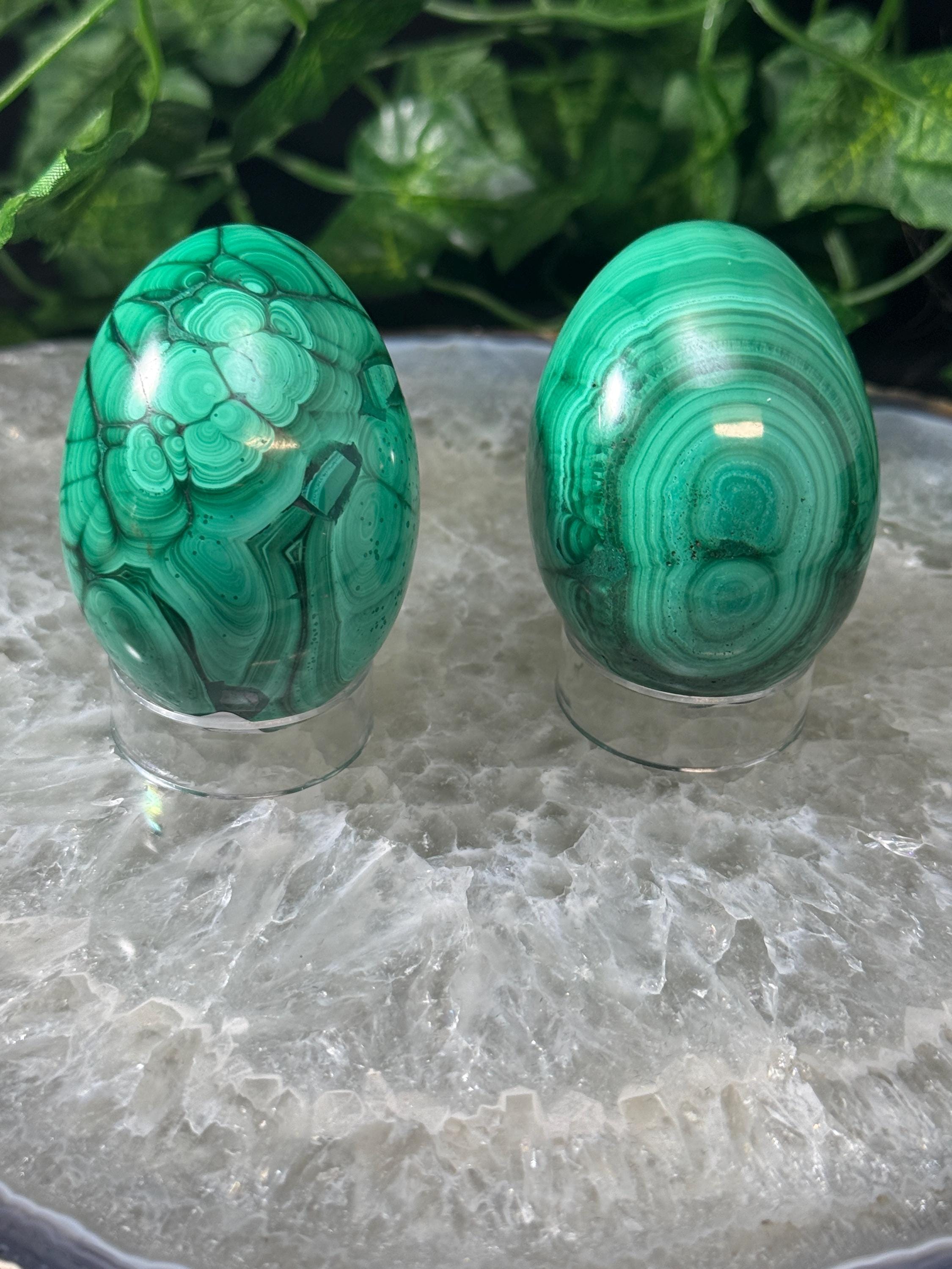 Malachite Egg - Etsy
