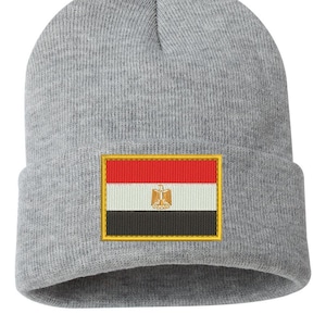 CUSTOM Embroidered EGYPT Flag  Beanie Hat shirt Egyptian Patch soccer