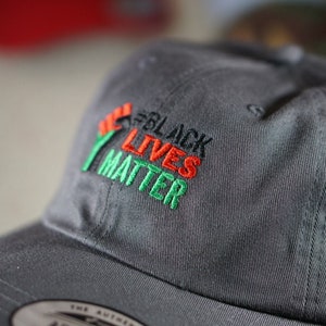 Black Lives Matter Fist Hat Baseball Cap Embroidered Cotton Adjustable Dad Hat Equality