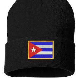 CUSTOM Embroidered CUBA Flag Country Beanie Hat shirt Patch CUBAN soccer 1