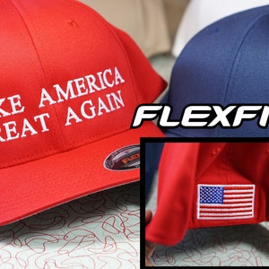 Custom Embroidered Trump Middle Finger Hat FLEXFIT Maga Pence Biden Cry Again 2020