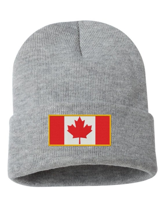 CUSTOM Embroidered Canada Flag  Beanie Hat shirt Patch Canadian soccer