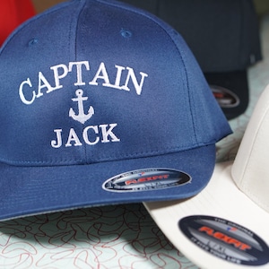 ADD YOUR NAME Captain , First Mate , Crew Personalized Caps , Custom Captain Hats , First Mate Cap Crew caps Hat