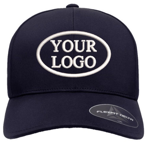 CUSTOM Company Logo Embroidered Hat FLEXFIT Baseball Hat ADD Etsy