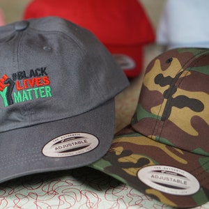 Fist Black Lives Matter Baseball Cap Embroidered Cotton Adjustable Dad Hat Equality