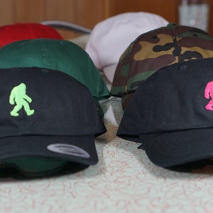 CUSTOMIZABLE!! Big Foot Sasquatch Adjustable Dad Hat Baseball Cap Embroidered Bigfoot