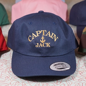 ADD YOUR NAME Captain , First Mate , Crew Personalized Caps , Custom Captain Hats , First Mate Cap Crew caps Hat