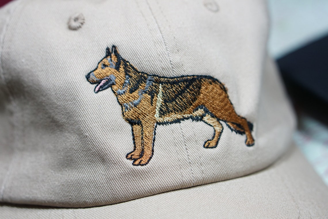CUSTOM German Shepherd Embroidered Cap Baseball Hat Dog Lover Etsy