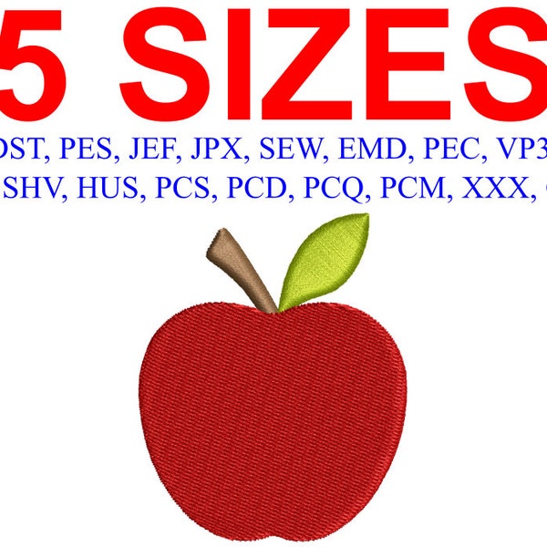 APPLE Embroidery Machine File Design Teacher Digital Download School Education Educator Mom Dst Pes Hus craft sewing Appreciation College