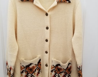 Vintage 1970s J.C. Penney Fashions Button Front Cardigan Sweater