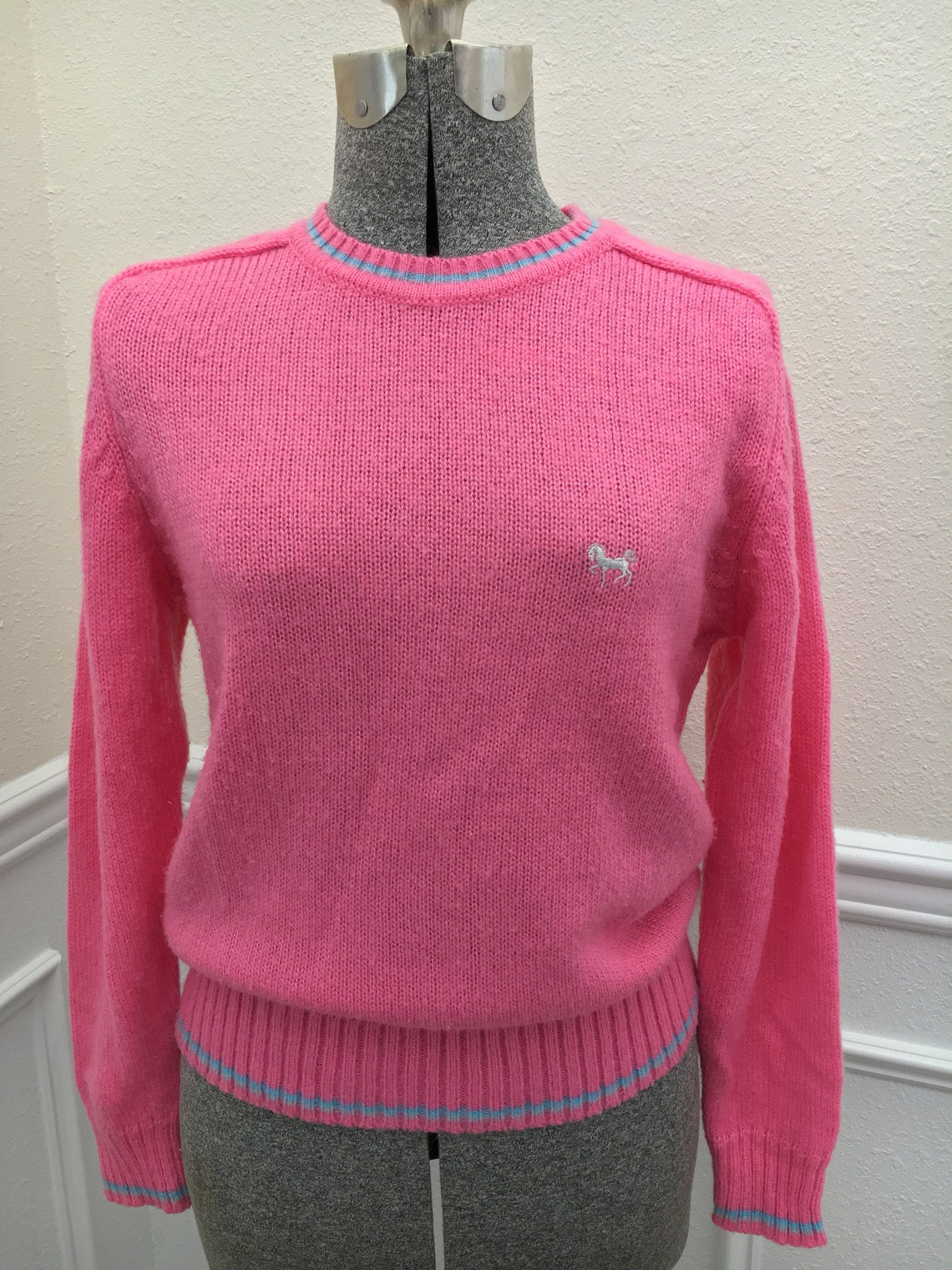 Vintage 1980s Pink Hunters Glen Sweater size L | Etsy