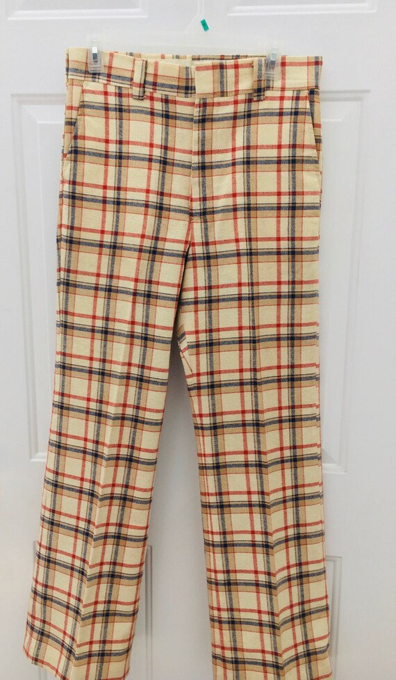 Vintage 1970s Plaid Levi's Panatela Pants