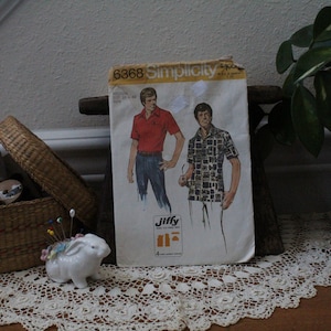 Vintage Simplicity 6368 Sewing Pattern Men&#39;s Size Medium 38-40 (1974)