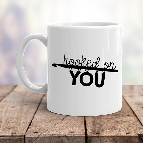 Hooked on You Funny Crochet 11 Oz Coffee Mug