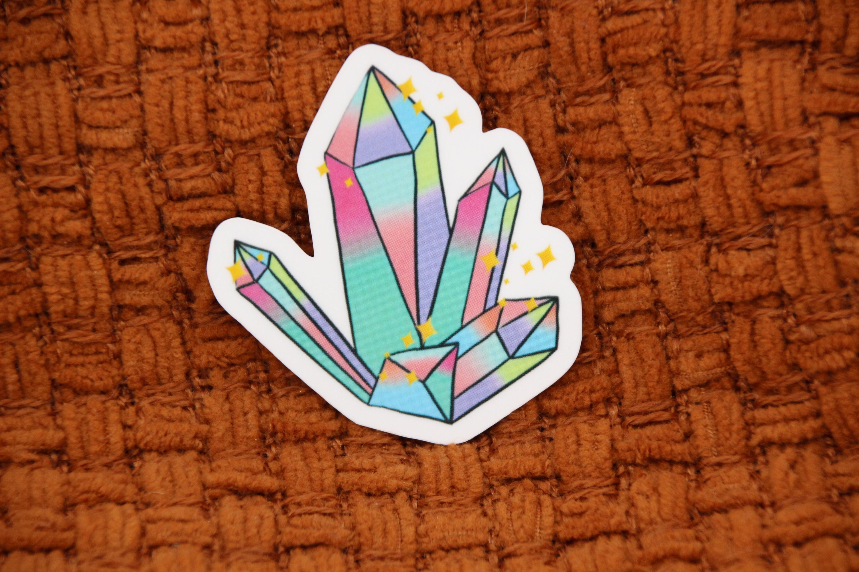 Crystal Sticker, Crystal Cluster Sticker, Rainbow Crystal Sticker ...