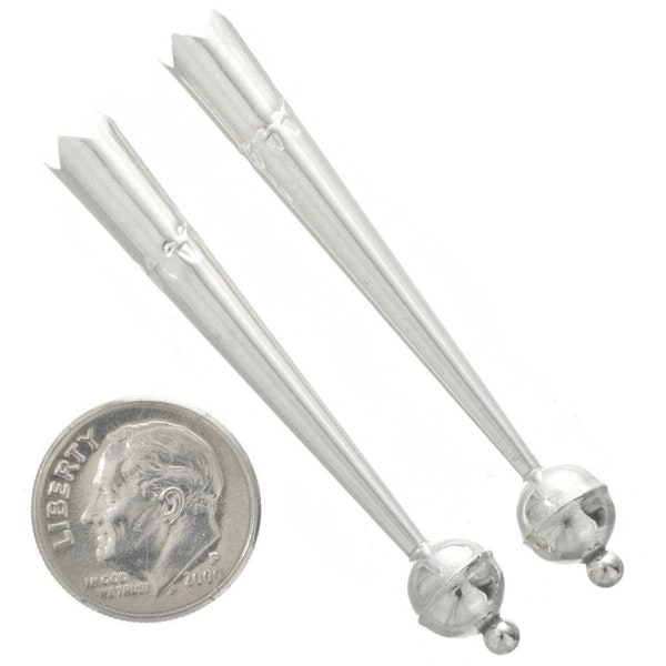 Sterling Silver Bolo Tips Findings Priced Per Pair 0125 - Indian Jewelry Supplies