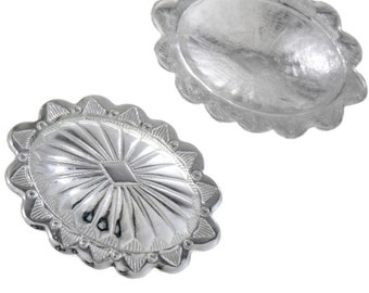 Sterling Concho Star stamped 19mm