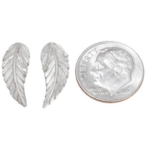 Sterling Silver Leaf Set 19mm Jewelry Parts 3/4" 6013