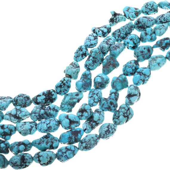 Earth Aqua Turquoise Nugget Beads 5mm Green Gemstone 15 Inch Strand