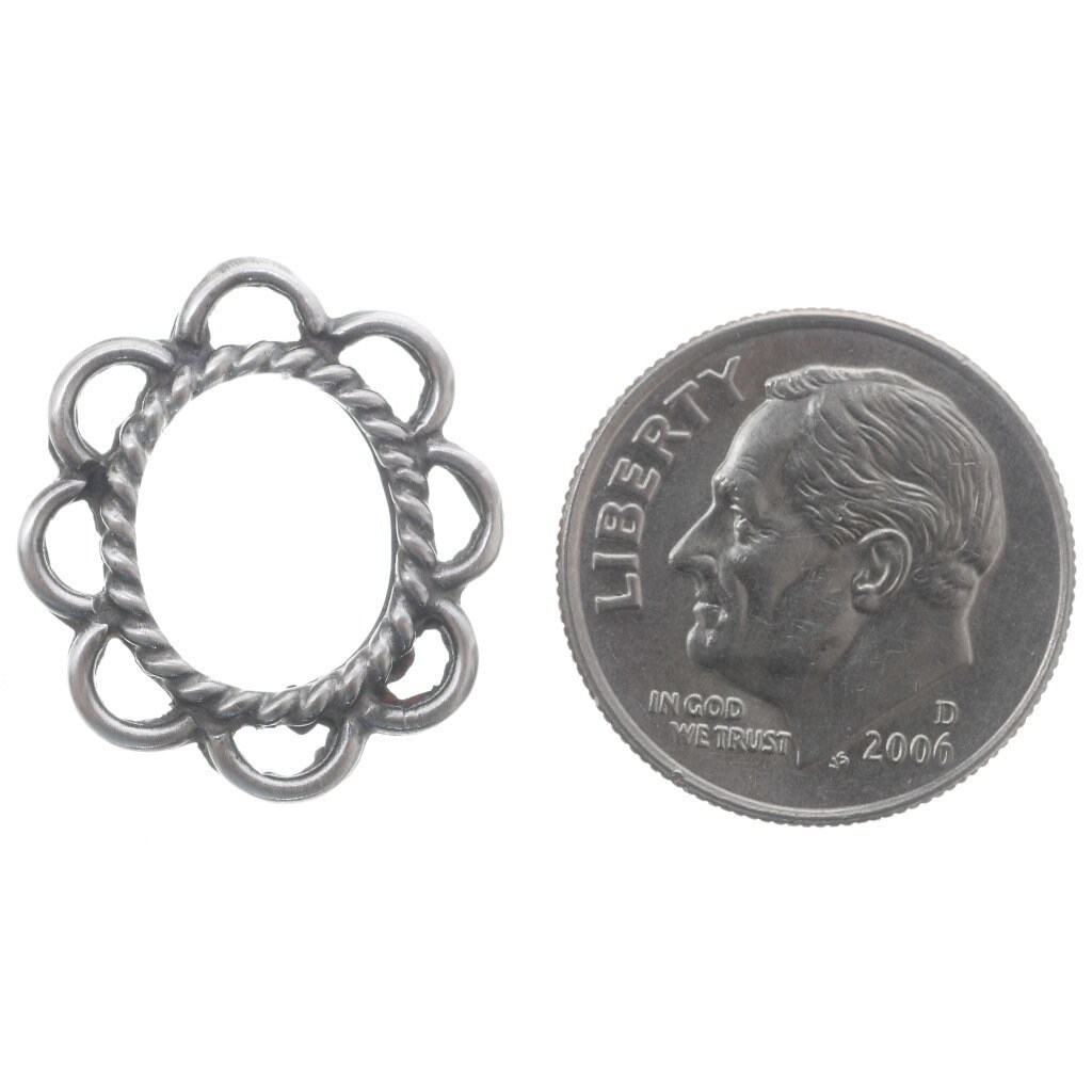 Sterling Silver Twistwire Frame for 8mm X 10mm Stones 6166