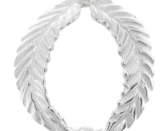 Sterling Silver Laurel Leaf Circle Casting 3/4" Tall 6348