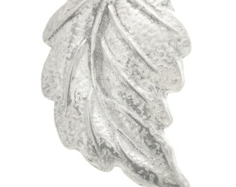 Silver Leaf Cast Sterling Set of 2 6039 - Indian Jewelry Supplies