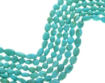 Green Kingman Turquoise Nugget Beads 6mm 5164 - Indian Jewelry Supplies