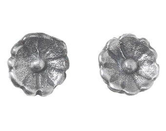Sterling Silver Flower Casting 5mm Set of 2 6420 - Indian Jewelry Supplies